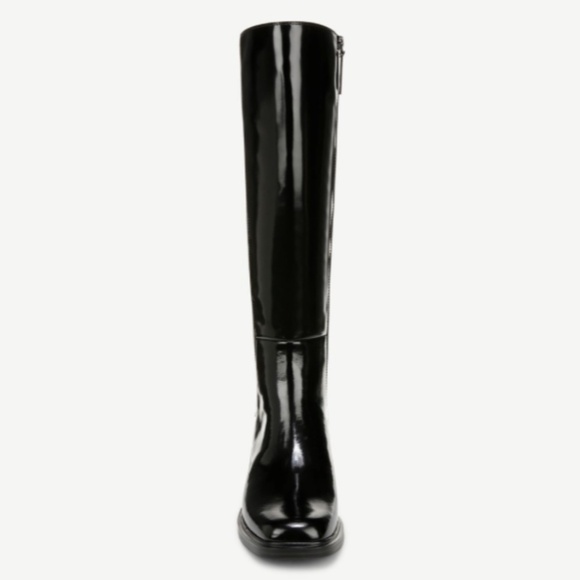 Franco Sarto Giselle Knee High Boot Black Patent Leather / Black Leather (WIDE) - Picture 13 of 14